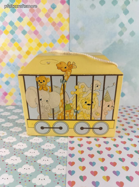 Vintage 1985 Precious Moments Baby Birthday 4 y/o Ceramic Pastel Elephant OPEN BOX