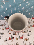 Vintage Starbucks Deborah Reinhart Christmas Peace on Earth Red Coffee Mug