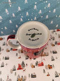 Vintage Starbucks Deborah Reinhart Christmas Peace on Earth Red Coffee Mug