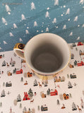 Vintage Starbucks Deborah Reinhart Christmas 12 Days of Christmas Yellow Coffee Mug