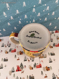 Vintage Starbucks Deborah Reinhart Christmas 12 Days of Christmas Yellow Coffee Mug