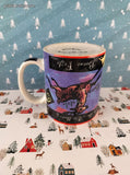 Vintage Starbucks Deborah Reinhart Christmas And to All a Good Night Purple Coffee Mug