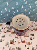 Vintage Starbucks Deborah Reinhart Christmas And to All a Good Night Purple Coffee Mug