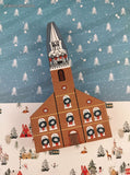 Vintage 1989 The Cat's Meow New England Christmas Series Old South Meeting House Wooden Block