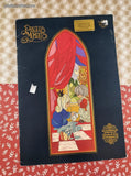 Vintage 1992 Precious Moments Christmas Window Series Blessed Are the Poor in Spirit Counted Cross Stitch Softcover Booklet