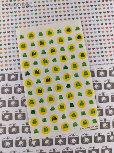 Vintage Sandylion Sticker Designs Miniature Frogs Sticker Sheet, Unused