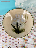 RARE Vintage Cambridge Potteries Hand Painted Collection White Bouquet Soup Bowl 7.25", Like New