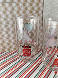 Vintage Merry Christmas Holly Hobbie American Greetings Coca Cola Glass Tumbler Set/3