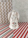 Vintage Pfaltzgraff Winterberry Christmas Angel Ceramic Ornament *Missing Inside Bell*