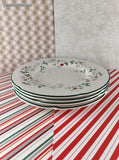 Vintage Pfaltzgraff Winterberry Christmas Holiday Salad Plates Set/4, Nice & Clean