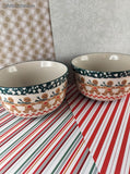 Vintage Folk Craft Gingerbread Men by Tienshan Soup/Cereal Bowls Set/2, Nice & Clean