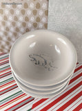 Vintage Pfaltzgraff Winter Frost Snowy Polar Bears Sauce Dip Bowls Set/4, Like New