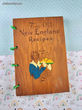 Vintage 1968 Fine Old New England Recipes Wooden Hardcover