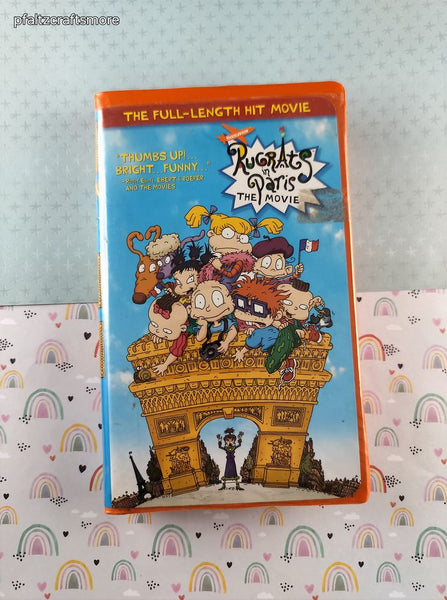 Vintage 2000 Nickelodeon Rugrats in Paris the Movie Clamshell VHS Tape, Great Shape