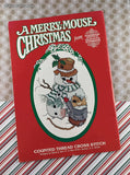 Vintage 1980 Designs by Gloria & Pat A Merry-Mouse Christmas Counted Cross Stitch Softcover Booklet