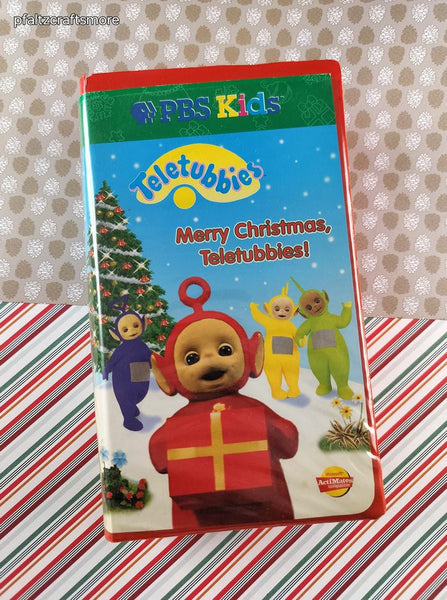 Vintage 1999 PBS Kids Merry Christmas, Teletubbies! VHS Tape Set Clamshell Case