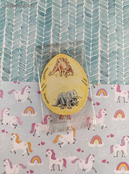 Vintage 1990's Rice Crispies Dinosaur Egg Double-Sided Cardboard Collector's Toy NEW/SEALED