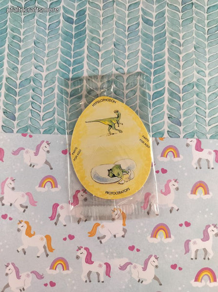 Vintage 1990's Rice Crispies Dinosaur Egg Double-Sided Cardboard Collector's Toy NEW/SEALED