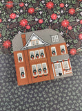 Vintage 1991 The Cat's Meow Rocky Mountain Christmas Wheeler-Stallard House Wooden Block