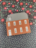 Vintage 1991 The Cat's Meow Rocky Mountain Christmas Wheeler-Stallard House Wooden Block