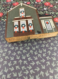 Vintage 1991 The Cat's Meow Rocky Mountain Christmas Tabor House Wooden Block