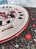 RARE Vintage Mason's Ironstone Christmas Village Serving Round Cake Plate 10", Like New