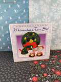 Vintage 1996 Christmas Chadwick-Miller Miniature Tea Set Collectable in Box