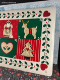 Vintage 1989 CSC Christmas Festive Vinyl Foam Placemats Set/4