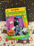 Vintage 1997 1st Parachute Press R.L. Stine Goosebumps #59, The Haunted School Softcover *w/Mail-In Order Form*