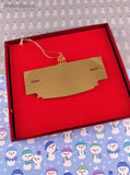 Vintage American Music Theater Lancaster PA Etched Metal Christmas Ornament