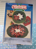Vintage 1990 Good Shepherd Kit No. 86400 Christmas Latch Hook Poinsettia Bath Ensemble NEW & SEALED