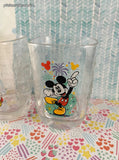 Vintage 2000 Disney's Animal Kingdom Mickey Mouse Square Glass Tumblers Set/3, Like New