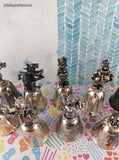 Vintage NE Collectors Society Classic Disney Bells Silver Plated Pewter Set/12