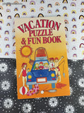 Vintage 1989 KidsBooks Vacation Puzzle & Fun Book Softcover, Like New