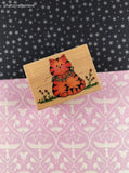 Vintage 1997 Embossing Arts Co. 94-E Country Kitty Wooden Block/Rubber Stamp