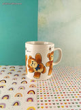Vintage JAPAN Cute Lil' Teddy Bears Bumblebees Coffee Mug, Like New