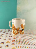Vintage JAPAN Cute Lil' Teddy Bears Bumblebees Coffee Mug, Like New