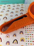 Vintage Tupperware Sift-It Orange  Handheld Flour Sugar Sifter, Nice & Clean