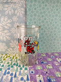 RARE Vintage Galletas GAMA Feliz Navidad Christmas Heavy Glass Tumbler, Like New