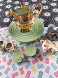 Vintage 1996 Enesco Precious Moments Noah's Ark Miniature Toy Resin Tea Set