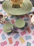 Vintage 1996 Enesco Precious Moments Noah's Ark Miniature Toy Resin Tea Set