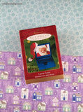 Vintage 2001 Hallmark Keepsake Christmas Ornament "Laptop Santa" Lenticular Like New