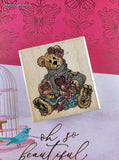 Vintage Boyd's Bears Collection Bailey...Hearts Desire #H21033 Wooden Stamp Block
