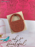 Vintage 1999 PSX #G-1373 Wicker Easter Basket Wooden Stamp Block
