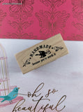 Vintage Inkadinkadoo #98066 Handmade Because You're Worth It Wooden Block/Rubber Stamp