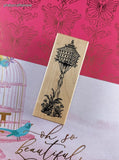 Vintage 1995 PSX #G-1747 Garden Birdhouse Wooden Stamp Block