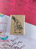 Vintage D.O.T.S. #M102 Painting Bear Wooden Block/Rubber Stamp