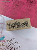 Vintage 1998 Stamp Francisco Jolly Parade Wooden Block/Rubber Stamp