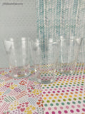Vintage Anchor Hocking Laurel Leaf Etched Glass Juice Glasses Tumblers Set/3, Like New