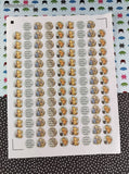 Vintage Classic Winnie the Pooh & Piglet Rewards Full Sticker Sheet, Unused